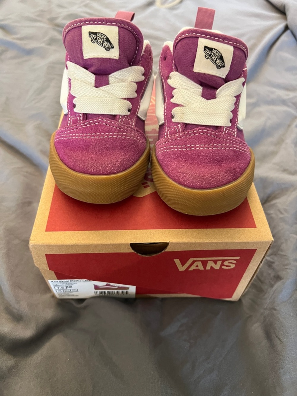 Vans Toddler Purple Knu Skool Elastic Lace Sneakers
